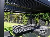 Cenador pérgola bioclimática San Pablo, 3x4m, Negro