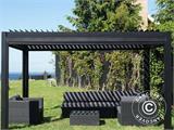 Cenador pérgola bioclimática San Pablo, 4x4m, Negro