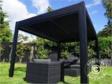 Cenador pérgola bioclimática San Pablo, 4x5,8m, Negro