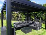 Cenador pérgola bioclimática San Pablo, 3x4m, Negro