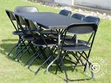 Folding Table 180x74x74 cm, Black (25 pcs.)