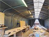 Tente de Stockage PRO 7x7x3,8m PVC avec lucarne, Vert
