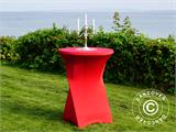 Capa de mesa elástica Ø80x110cm, Vermelho