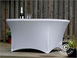 Stretch table cover Ø152x74 cm, White