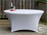 Stretch table cover Ø152x74 cm, White