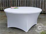 Stretch table cover Ø152x74 cm, White