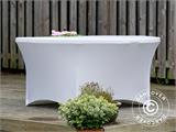 Stretch table cover Ø152x74 cm, White