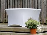 Stretch table cover Ø152x74 cm, White