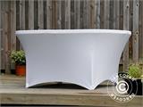 Cubierta flexible para mesa Ø152x74cm, Blanco