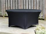 Cubierta flexible para mesa, Ø152x74cm, Negro