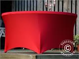 Stretch pöydänpäällinen Ø152x74cm, Punainen