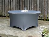 Stretch table cover Ø152x74 cm, Grey