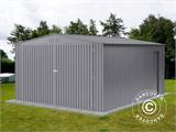 Metalgarage 3,8x4,8x2,32m ProShed®, Aluminium Grå