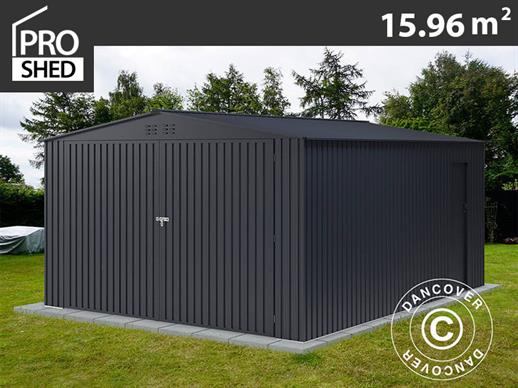 Metall garasje 3,8x4,2x2,32m ProShed®, Antrasitt