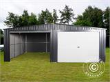 Metallgarage doppelt 6,37x5,13x2,41m ProShed®, Anthrazit