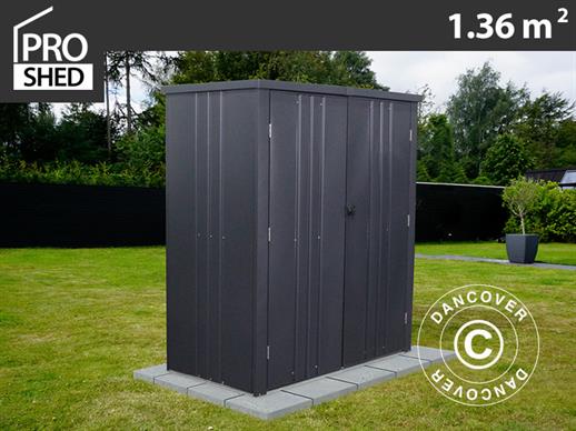 Garden shed/Steel cabinet 1.6x0.85x1.8 m, ProShed®, Anthracite