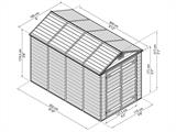 Abri de jardin en polycarbonate SkyLight, Palram/Canopia, 1,85x3,04x2,17m, Gris