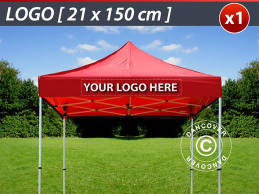 1 szt. FleXtents nadruk na falbanę 21x150cm, wycentrowany