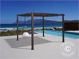 Pergola Santa Cruz, 3x4m, noir/gris