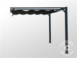 Estensione per gazebo pergola Santa Cruz, 3x3m, Nero/Grigio