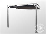 Pergola aiapaviljon Santa Cruz pikendused, 3x3m, Must/Hall