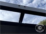 Cenador pérgola Santa Cruz, 3x6m, Negro/Gris