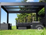 Cenador pérgola bioclimática San Pablo, 3x4m, Negro