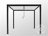 Bioclimatic pergola gazebo San Pablo, 3x4 m, Black/White