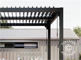 Bioklimatische Pergola pavillon San Pablo, 3x3m, Schwarz