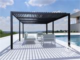 Cenador pérgola bioclimática San Pablo, 3x5,8m, Negro