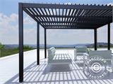 Cenador pérgola bioclimática San Pablo, 3x5,8m, Negro