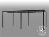 Bioklimatische Pergola pavillon San Pablo, 3x5,8m, Schwarz