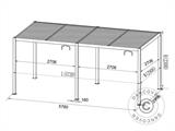 Bioklimatische Pergola pavillon San Pablo, 3x5,8m, Schwarz