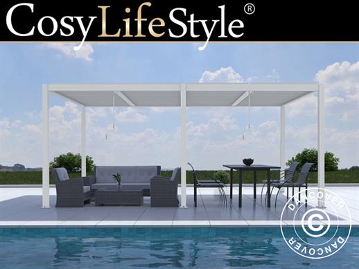 Bioklimatisk pergola Paviljong San Pablo, 3x5,8m, Vit