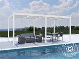 Gazebo pergola bioclimatico San Pablo, 3x5,8m, Bianco