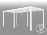 Cenador pérgola bioclimática San Pablo, 3x5,8m, Blanco