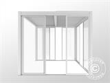 Cenador pérgola bioclimática San Pablo con puertas correderas, 3x4m, Blanco