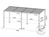 Bioklimatologisch pergola paviljoen San Pablo met schuifdeuren, 4x5,8m, Wit