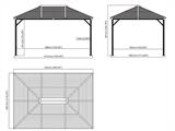 Gazebo Ventura w/curtains and mosquito net, 4.23x2.96x2.61 m, 12.5 m², Anthracite