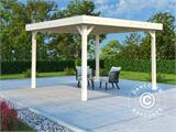 Wooden Gazebo, 3.49x3.49x2.54 m, 12.2 m², Natural