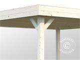 Holzpavillon, 3,49x3,49x2,54m, 12,2m², Natur