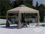 Tonnelle de jardin Osiris 3x3m, Beige foncé