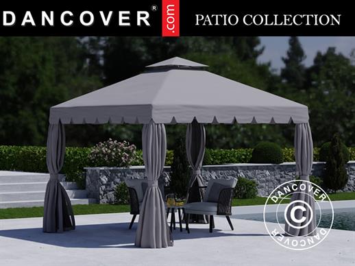 Gazebo da giardino Osiris 3x3m, Grigio