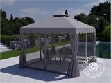 Gazebo de jardim Osiris 3x3m, Cinza