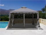 Gazebo de jardim Osiris 3x3m, Cinza