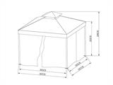 Gazebo de jardim Osiris 4x4m, Bege Escuro