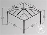 Gazebo Palermo, Palram/Canopia, 3,6x3,6m, Antracite