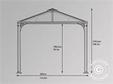 Cenador de jardín Martinique, Palram/Canopia, 2,96x4,3m, Antracita