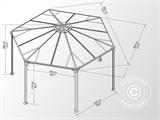 Gazebo Monaco, Palram/Canopia, 4,5x4,5m, Cinza