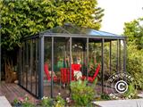 Orangery/Gazebo LEDRO, 12.96 m², Palram/Canopia, 3.6x3.6x2.95 m, Grey